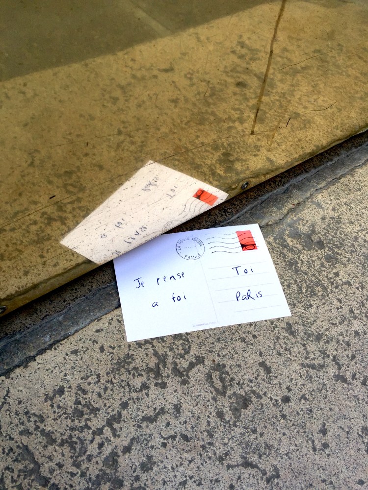 Love postcards "Je pense à toi" - Paris - 2015 - Le Sonneur