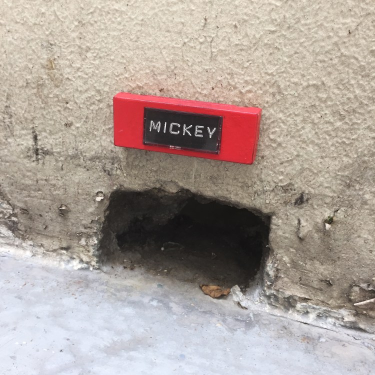Mouse Hole "Mickey Mouse" - Paris 8ème arrondissement - 2015 - Le Sonneur