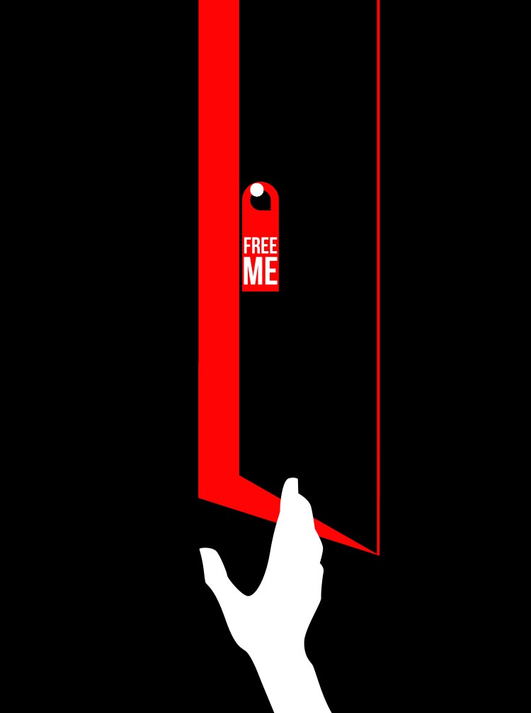 « Free me » door hanger – Drawing – 2016 – Le Sonneur