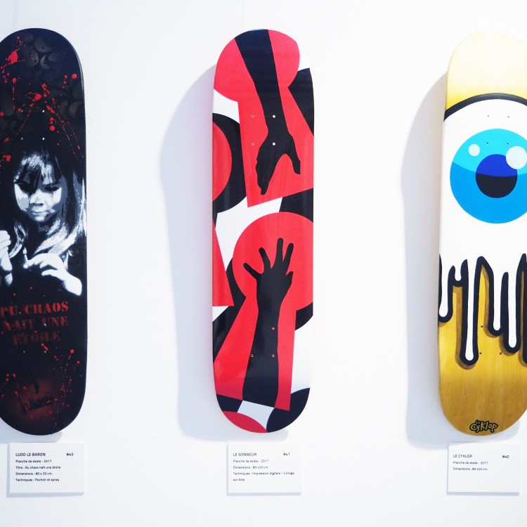 Skateboard Deck - Exhibition #BoardsToBeSolidaire - Agnès B - Artcurial- Paris - 2017