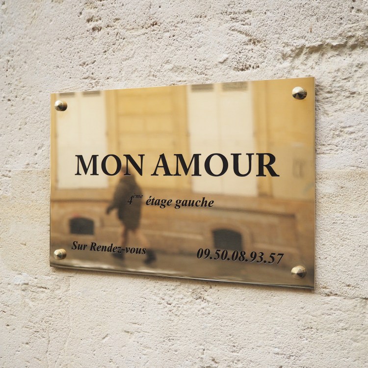 Mon Amour (Plaque de lation) - Le Sonneur - Paris - 2018