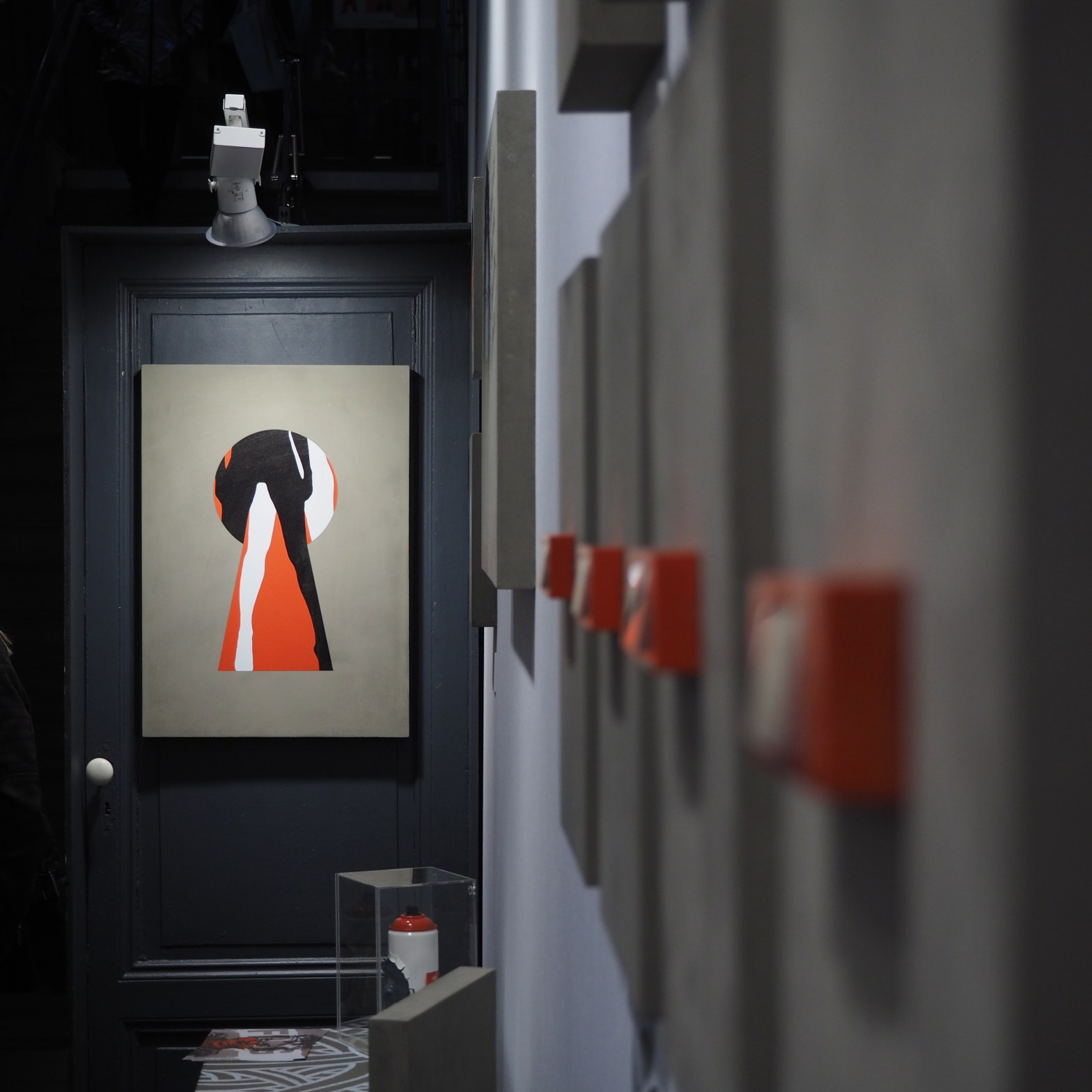 Bells and Prints on concrete at Frag-Art Gallery – Urban Art Fair – 2018 – Paris - Le Sonneur